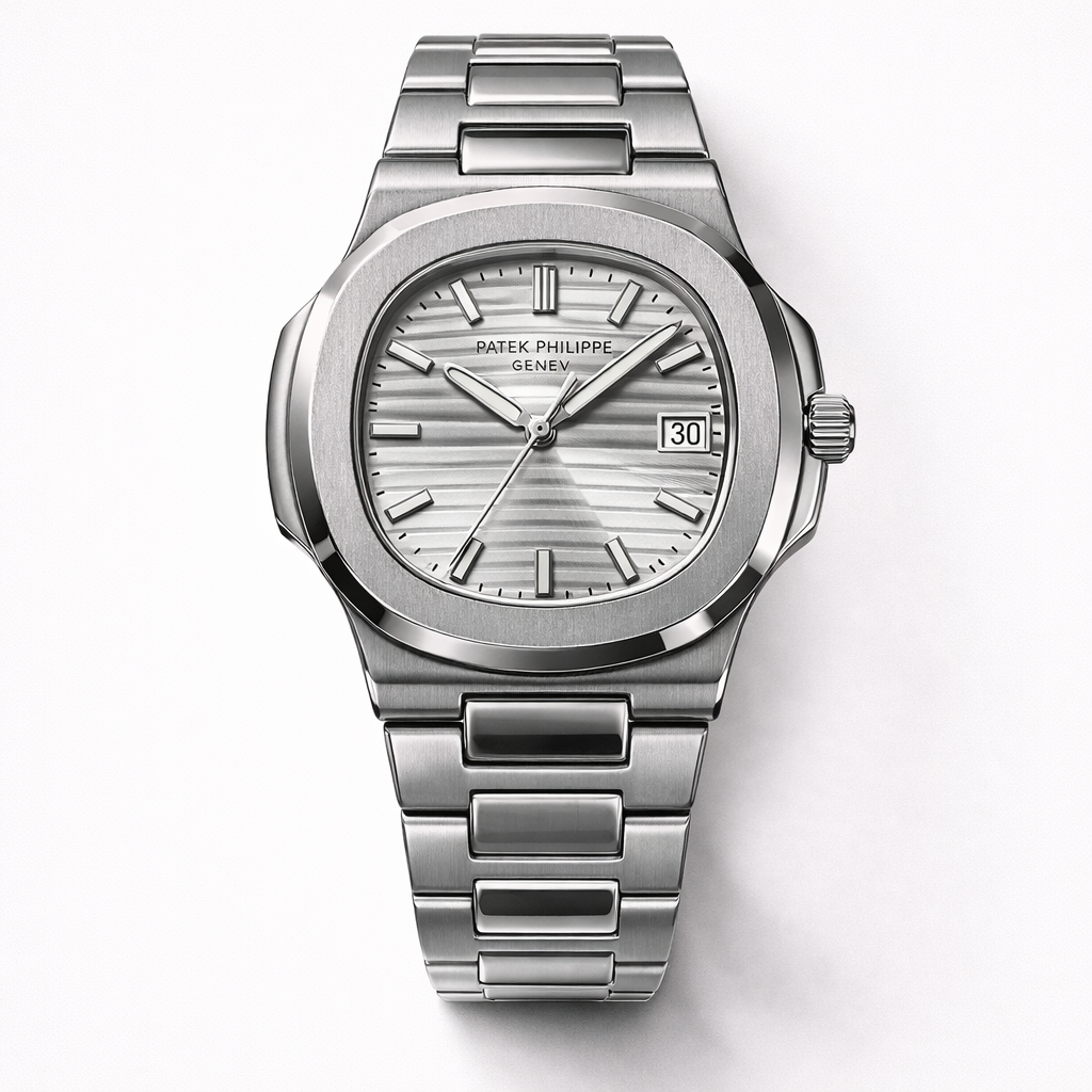 Men’s Luxury Stainless Steel Watch – Silver  Dial