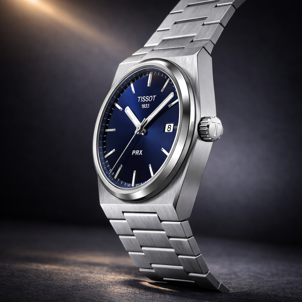 Tissot PRX Silver Stainless Steel Blue Dial Quartz Unisex Watch